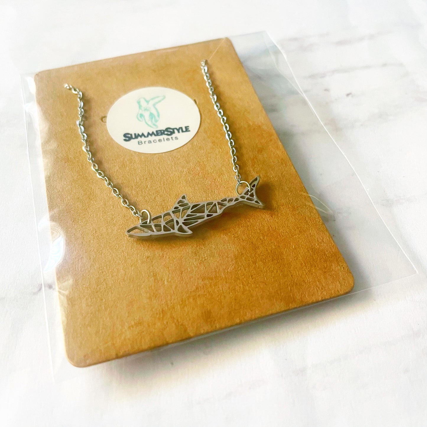 Silver Shark Necklace, Ocean Jewelry, Silver Chain Necklace, SummerStyle Bracelets