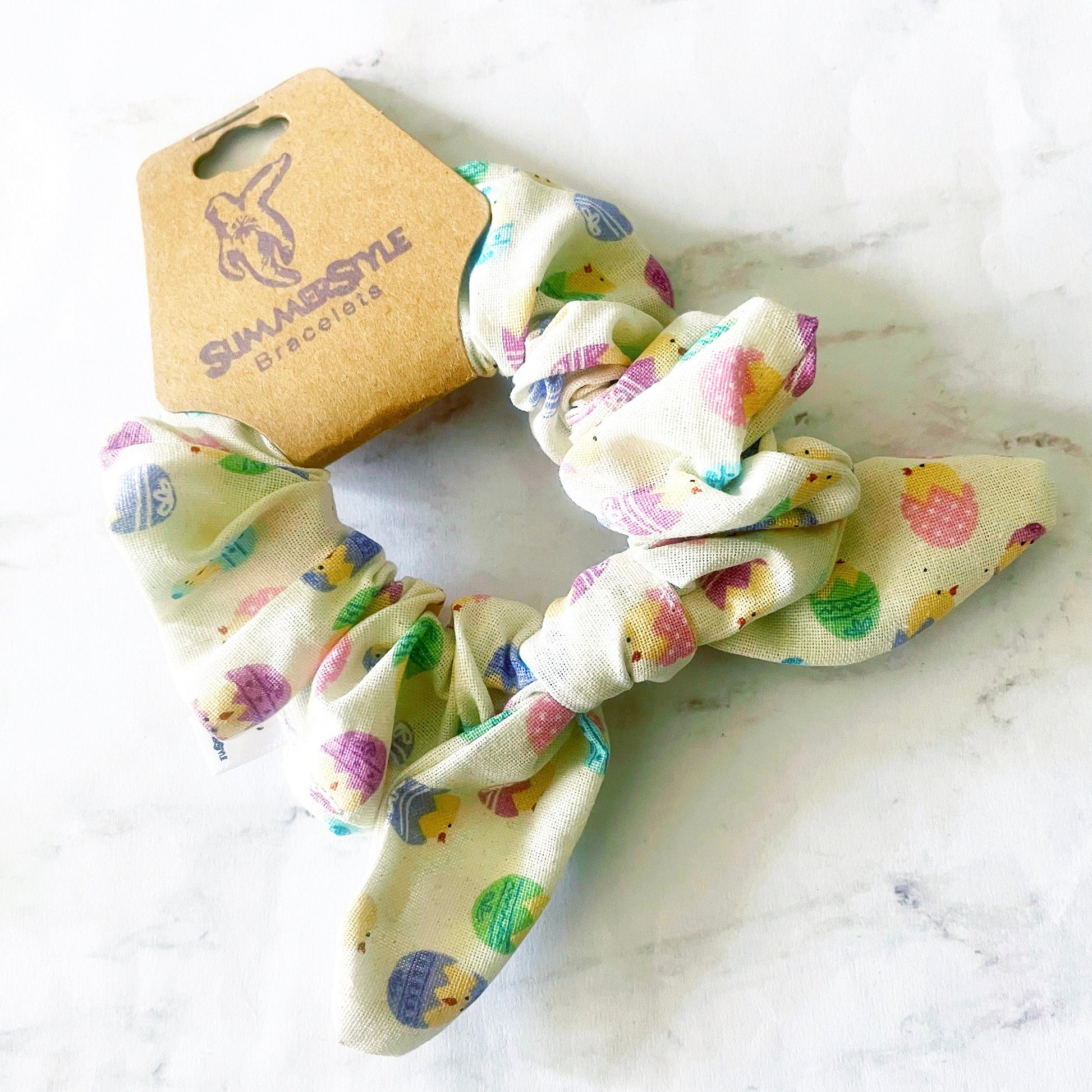 EASTER Chicks Scrunchie, Bow Scrunchie, Hair Bow, Hair Accessories, Bow Hair Tie, SummerStyle Bracelets