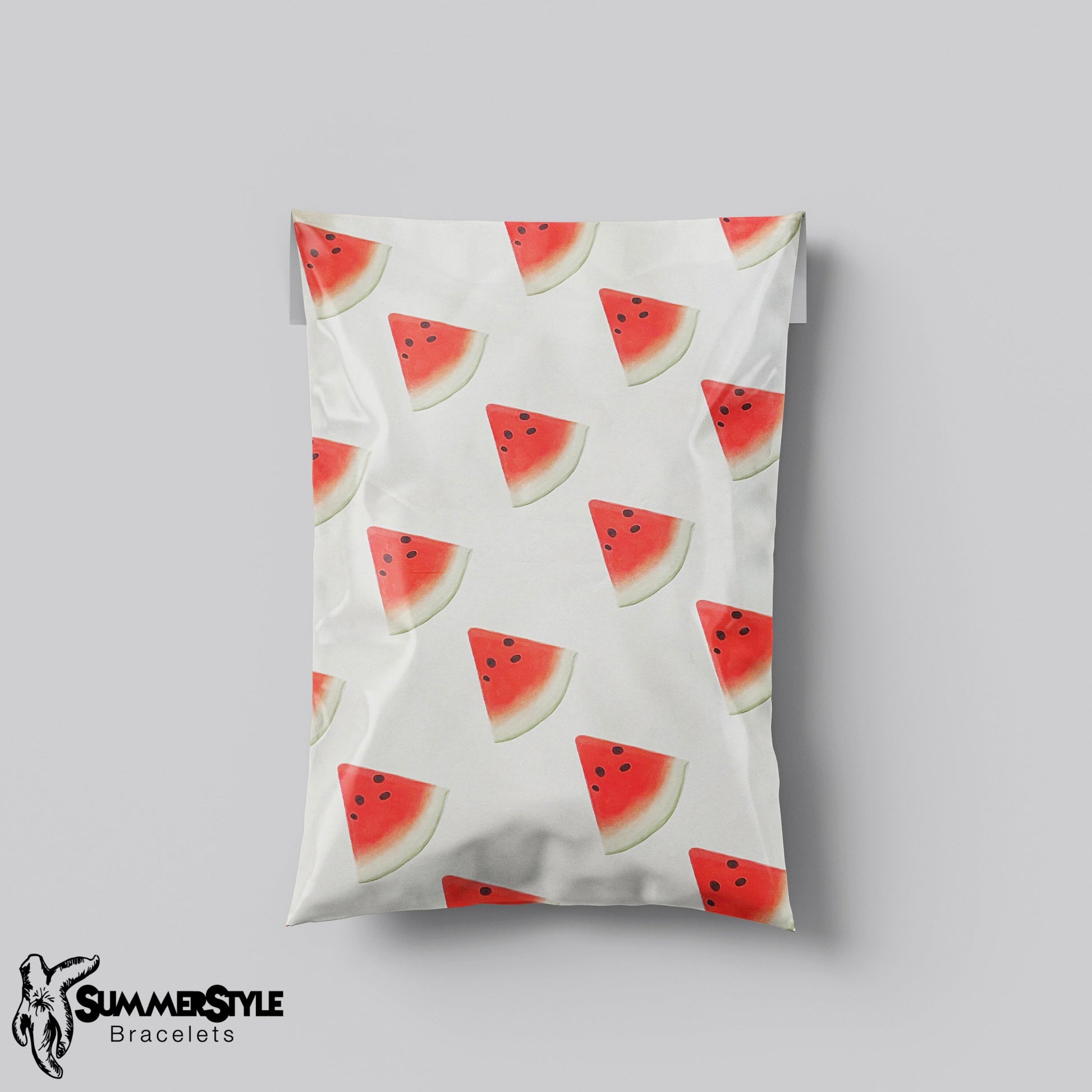 Pack of 25 Watermelon Slice Poly Mailers, 10x13in, 3.15mm thick, Boutique Poly Mailer, Self Sealing Shipping Bags, SummerStyle Bracelets