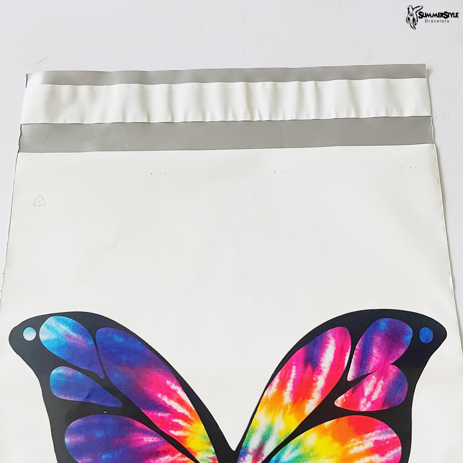 Pack of 25 Rainbow Butterfly Poly Mailers, 10x13in, 3.15mm thick, Boutique Poly Mailer, Self Sealing Shipping Bags, SummerStyle Bracelets