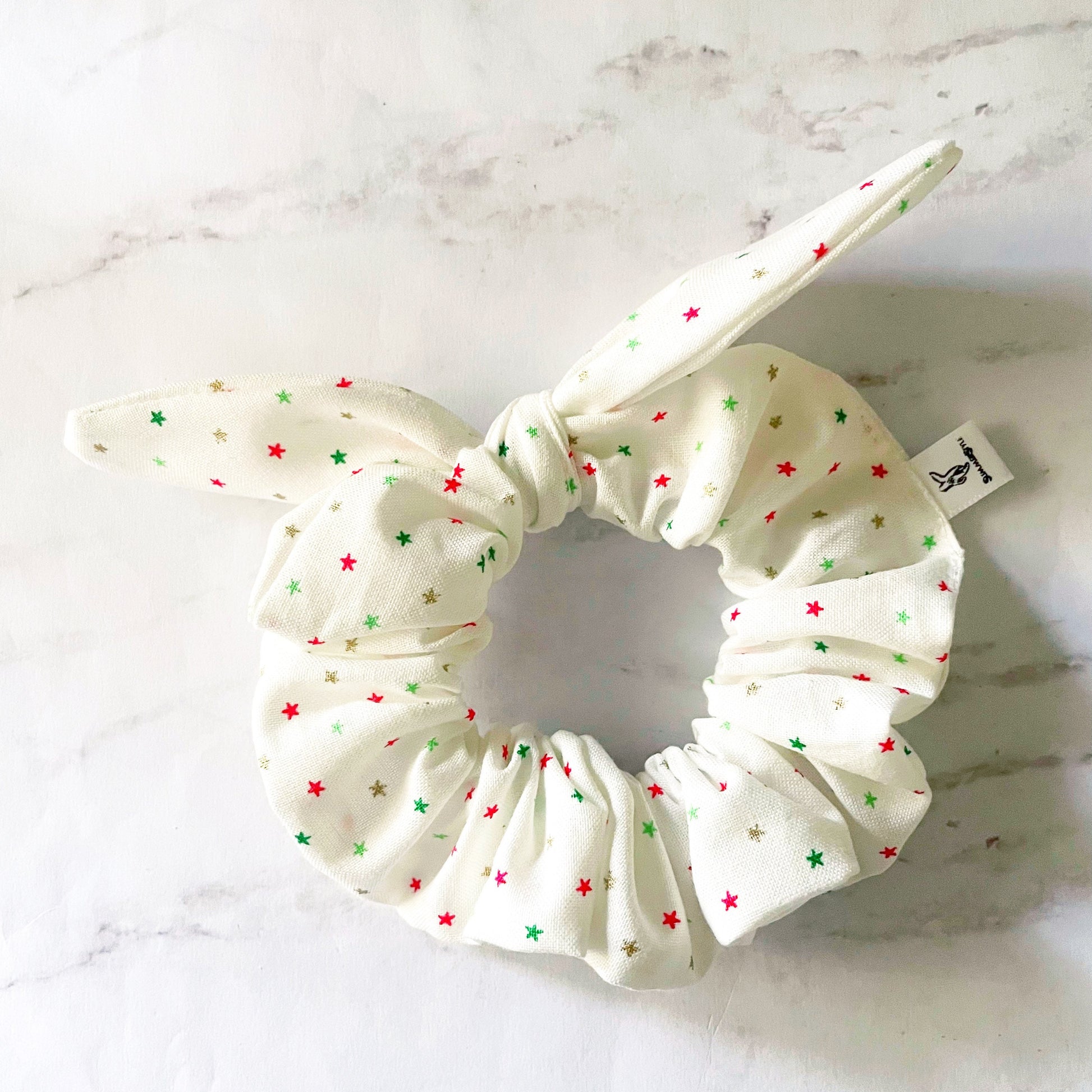 Mini Stars Bow Scrunchie, Scrunched Bow Hair Tie, Star Gift, Hair Accessories, Bow Hair Tie, SummerStyle Bracelets