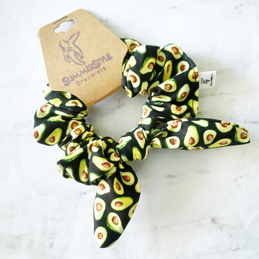 It’s an Avocado Bow Scrunchie, Avocado Gift, Hair Accessories, Bow Hair Tie, SummerStyle Bracelets