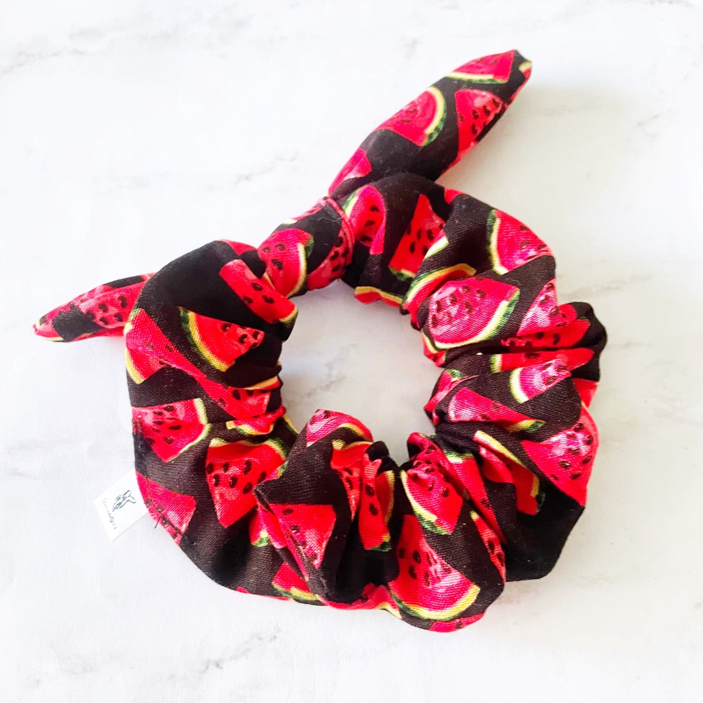 Watermelon Slices Bow Scrunchie, Watermelon Gift, Hair Accessories, Bow Hair Tie, SummerStyle Bracelets