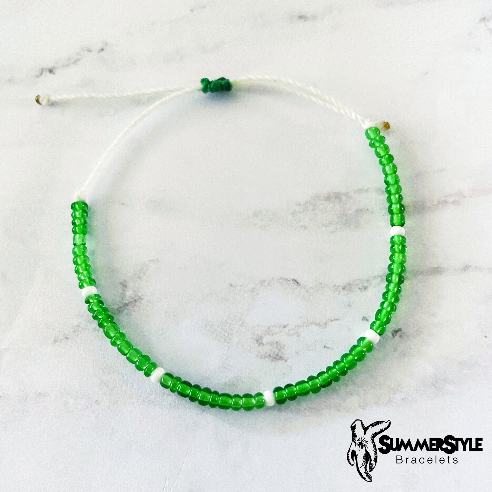 One of a Kind Green Mushroom Bracelet Set, Mushroom Jewelry, Seed Bead Bracelet, SummerStyle Bracelets