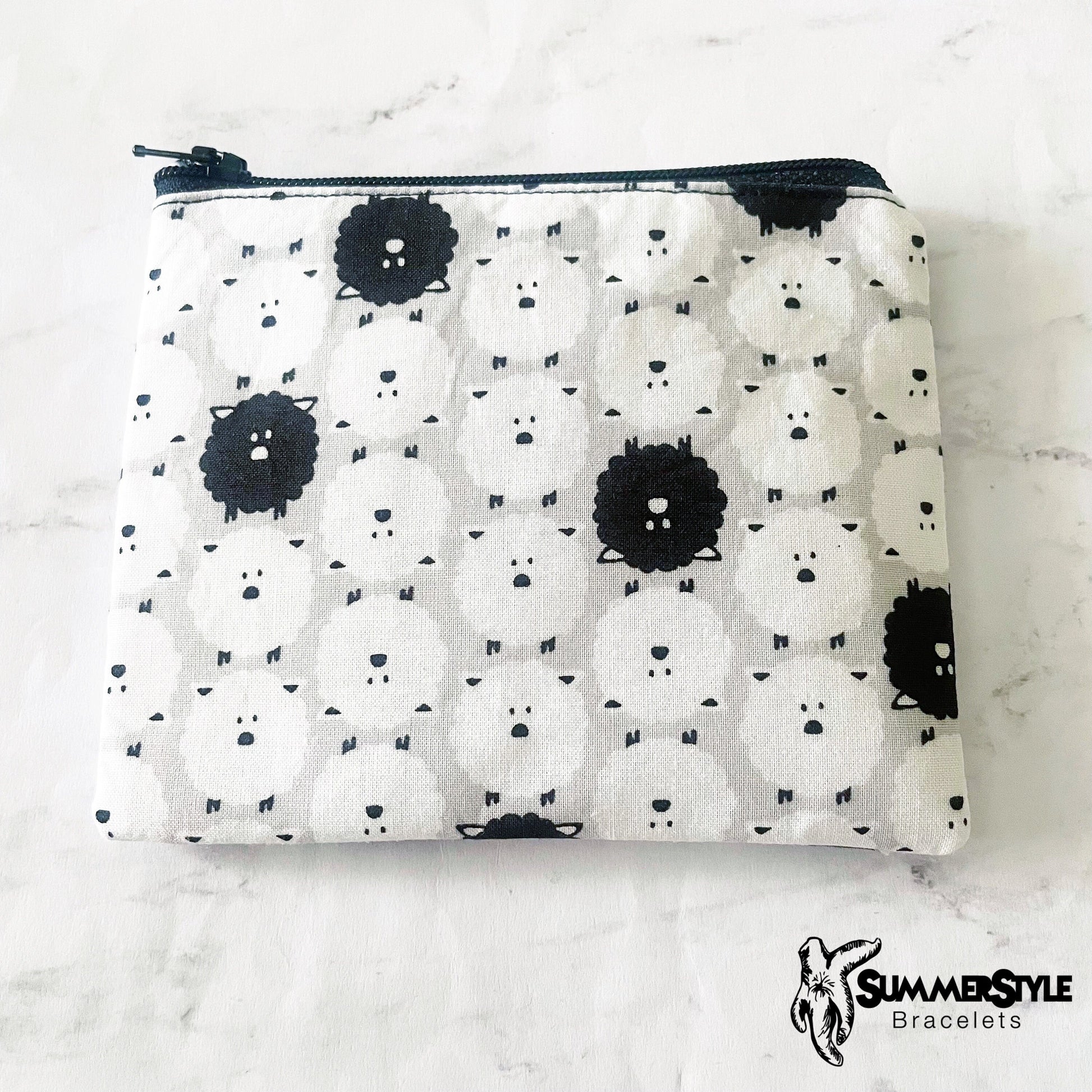 Counting Sheep Zipper Pouch, Small Travel Bag, Zipper Coin Pouch, Toiletries Pouch, SummerStyle Bracelets