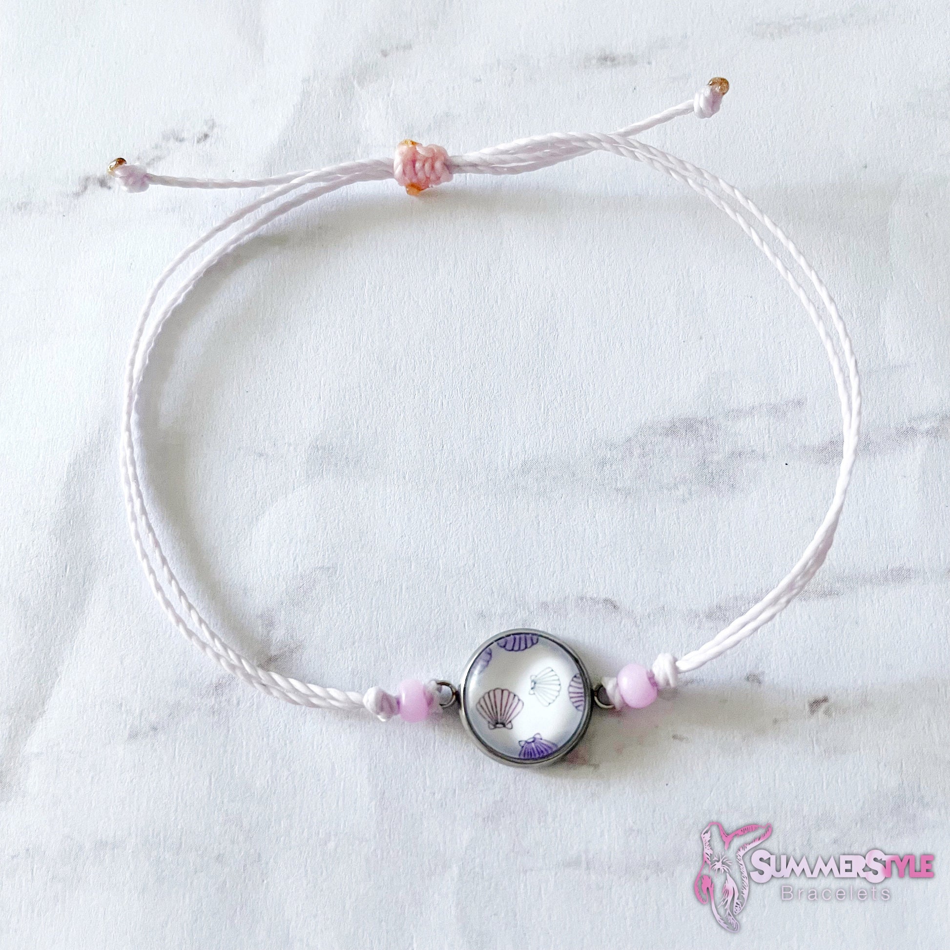 Pastel Seashell Adjustable Waterproof Bracelet Pack, Seashell Gift, Pastel Bracelet, Seed Bead Bracelet, SummerStyle Bracelets