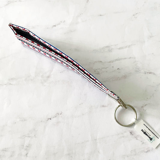 Stars & Stripes Key Fob Wristlet, 5.5in Wristlet Lanyard, Keychain Wristlet, Handmade Lanyard, SummerStyle Bracelets