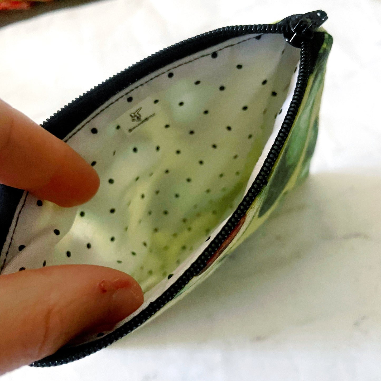 Green Avocado Zipper Pouch, Small Travel Bag, Zipper Coin Pouch, Toiletries Pouch, SummerStyle Bracelets