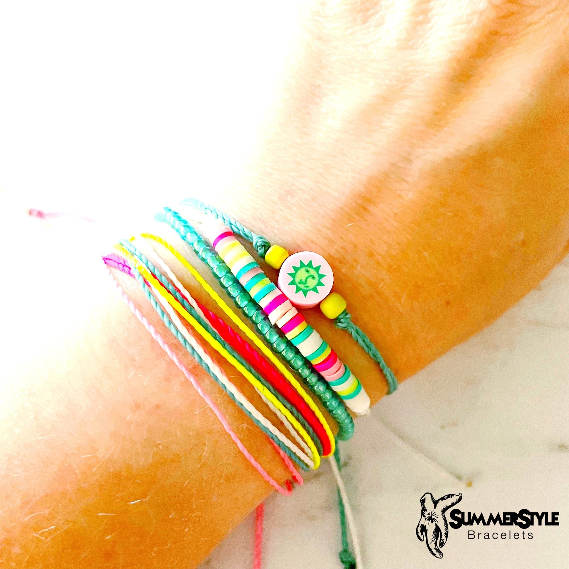 Island Sunshine Adjustable Waterproof Bracelet Pack, Sun Bracelet, Summer Jewelry, Beachy Jewelry, SummerStyle Bracelets