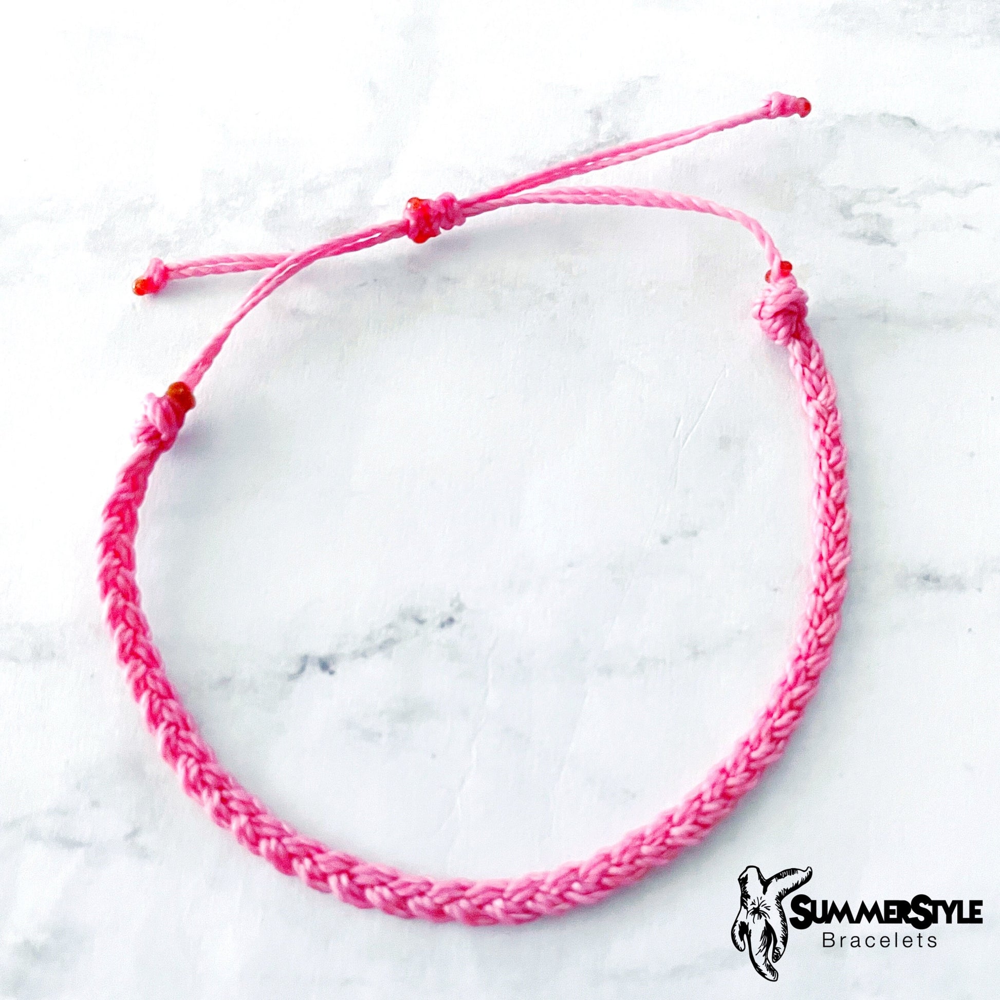 Passion Pink Peace Sign Bracelet Set, Hippie Jewelry, SummerStyle Bracelets