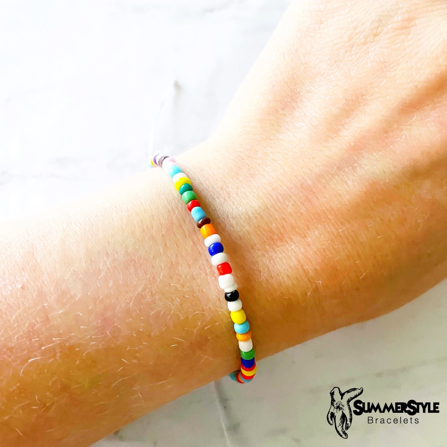 Stackable Rainbow Beaded Bracelets, Bracelet Stack, Seed Bead Bracelets, Rainbow Jewelry, SummerStyle Bracelets