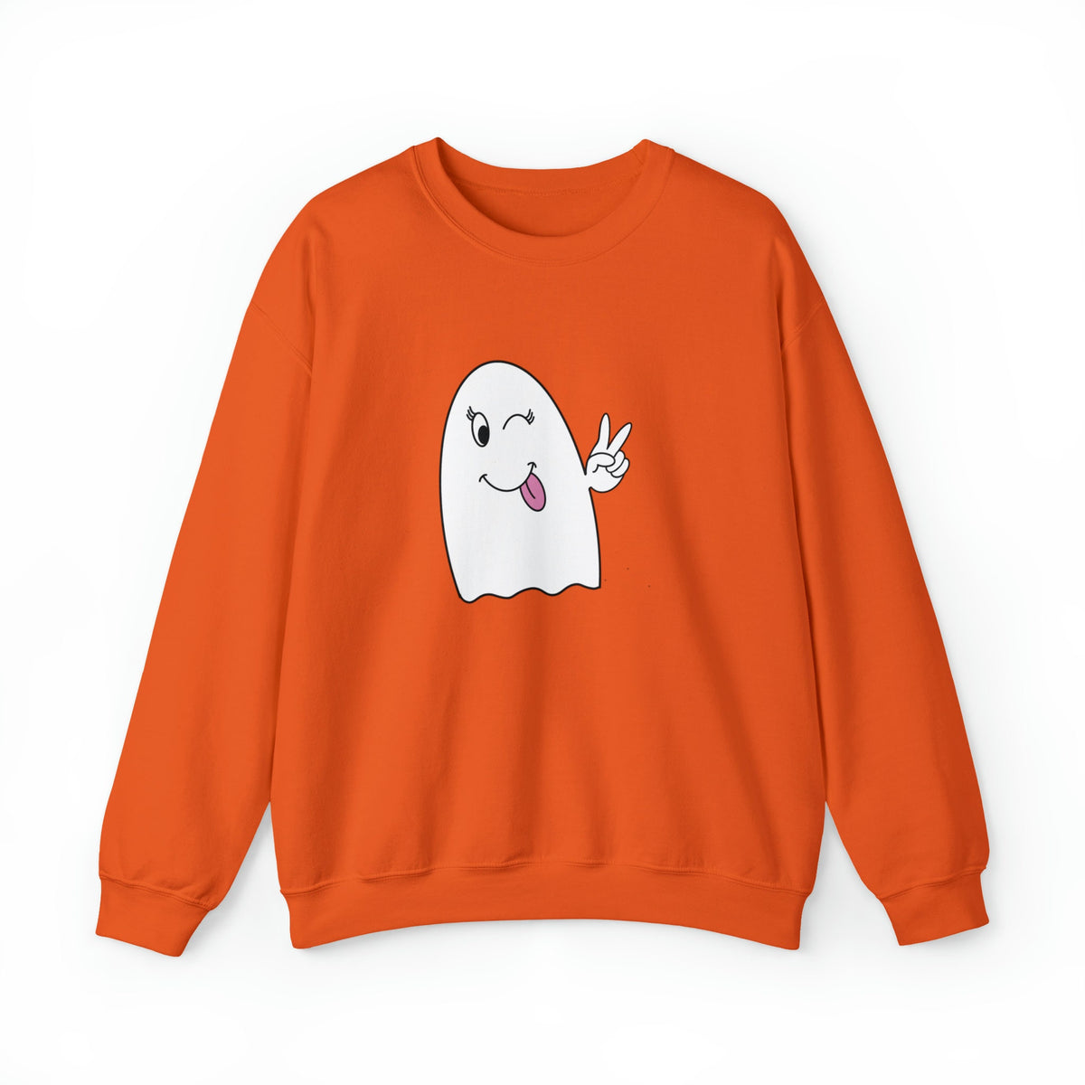 Girly Ghost Unisex Heavy Blend Crewneck Sweatshirt, Halloween Sweatshirt, Cotton Crewneck, SummerStyle Bracelets