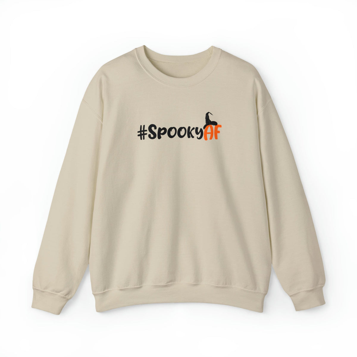 Spooky AF Unisex Heavy Blend Crewneck Sweatshirt, Halloween Sweatshirt, Cotton Crewneck, SummerStyle Bracelets