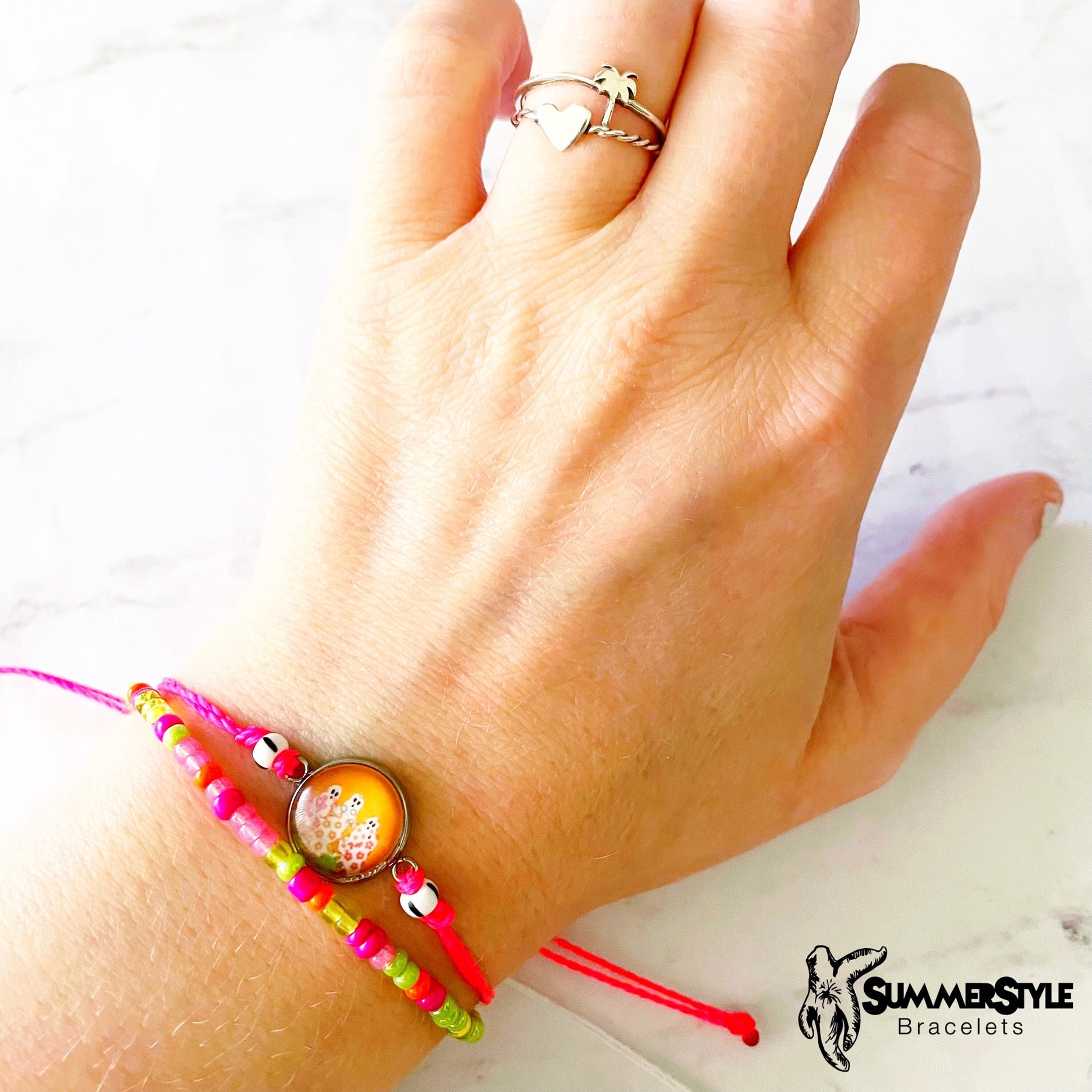 HALLOWEEN Ghostly Girlies Adjustable Waterproof Bracelet Set, Halloween Jewelry, Spooky Bracelet, SummerStyle Bracelets
