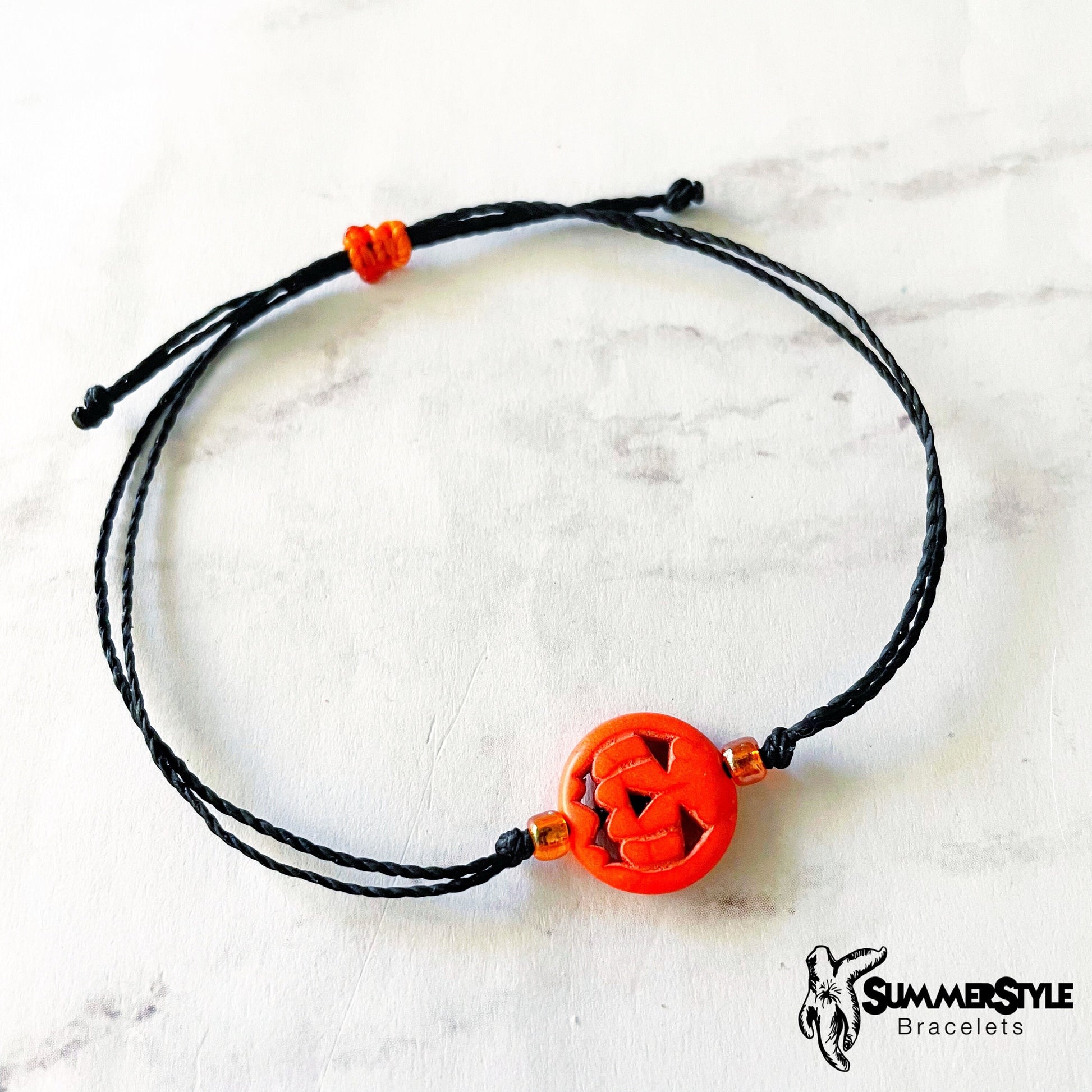 HALLOWEEN Jack-o’-Lantern Adjustable Waterproof Bracelet Set, Halloween Jewelry, Pumpkin Bracelet, SummerStyle Bracelets