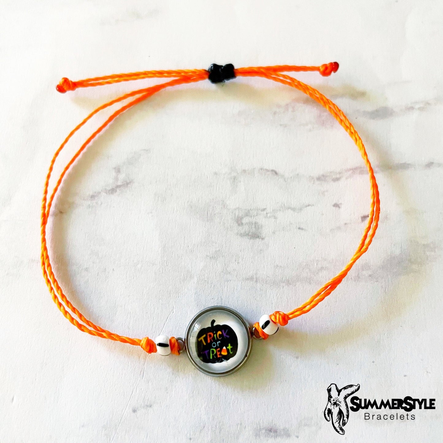 HALLOWEEN Trick or Treat Adjustable Waterproof Bracelet Set, Halloween Jewelry, Spooky Bracelet, SummerStyle Bracelets