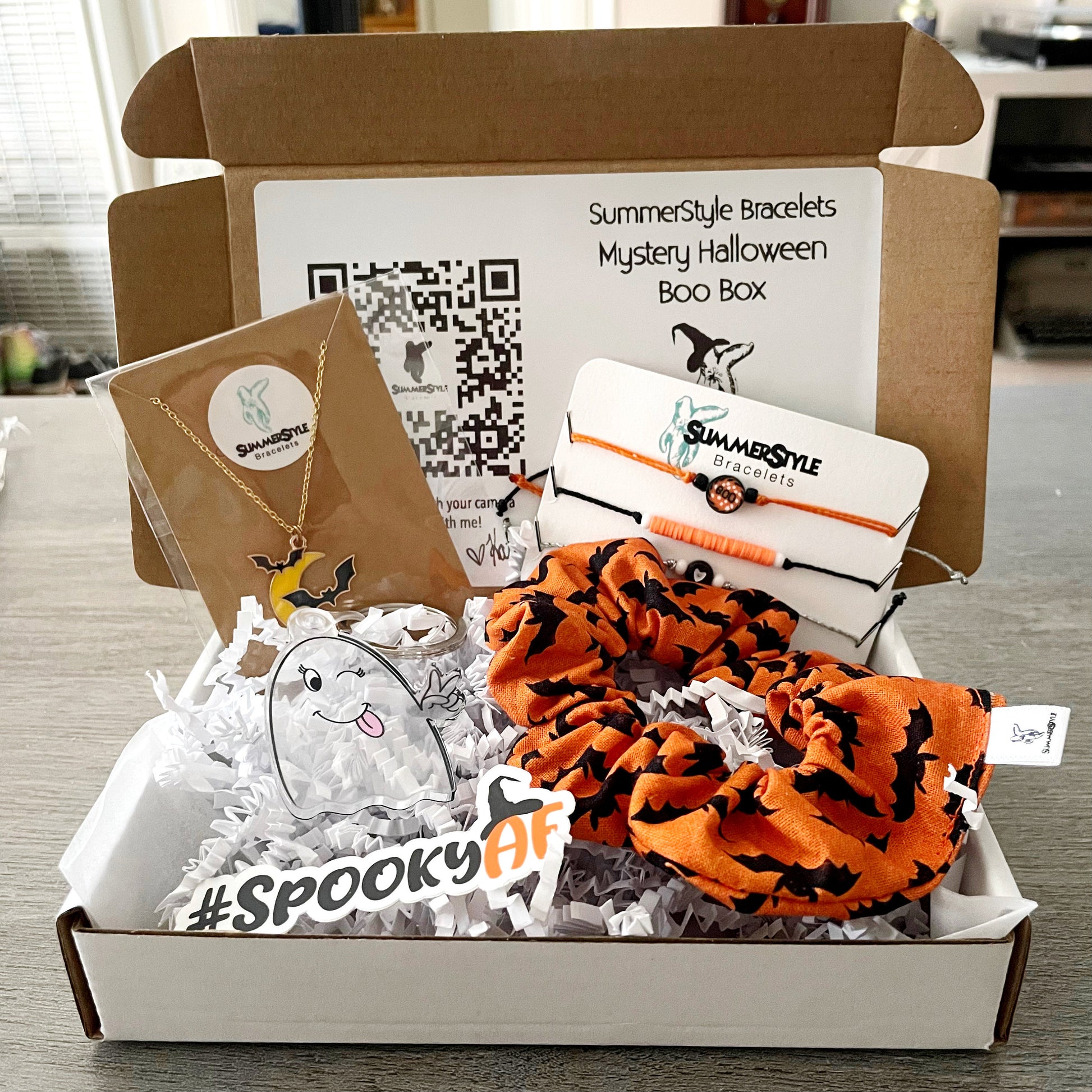 Mystery Halloween Boo Box, Curated Gift Box, Halloween Jewelry, Spooky Mystery Box, Gift Set, Ready to Ship Gift, SummerStyle Bracelets