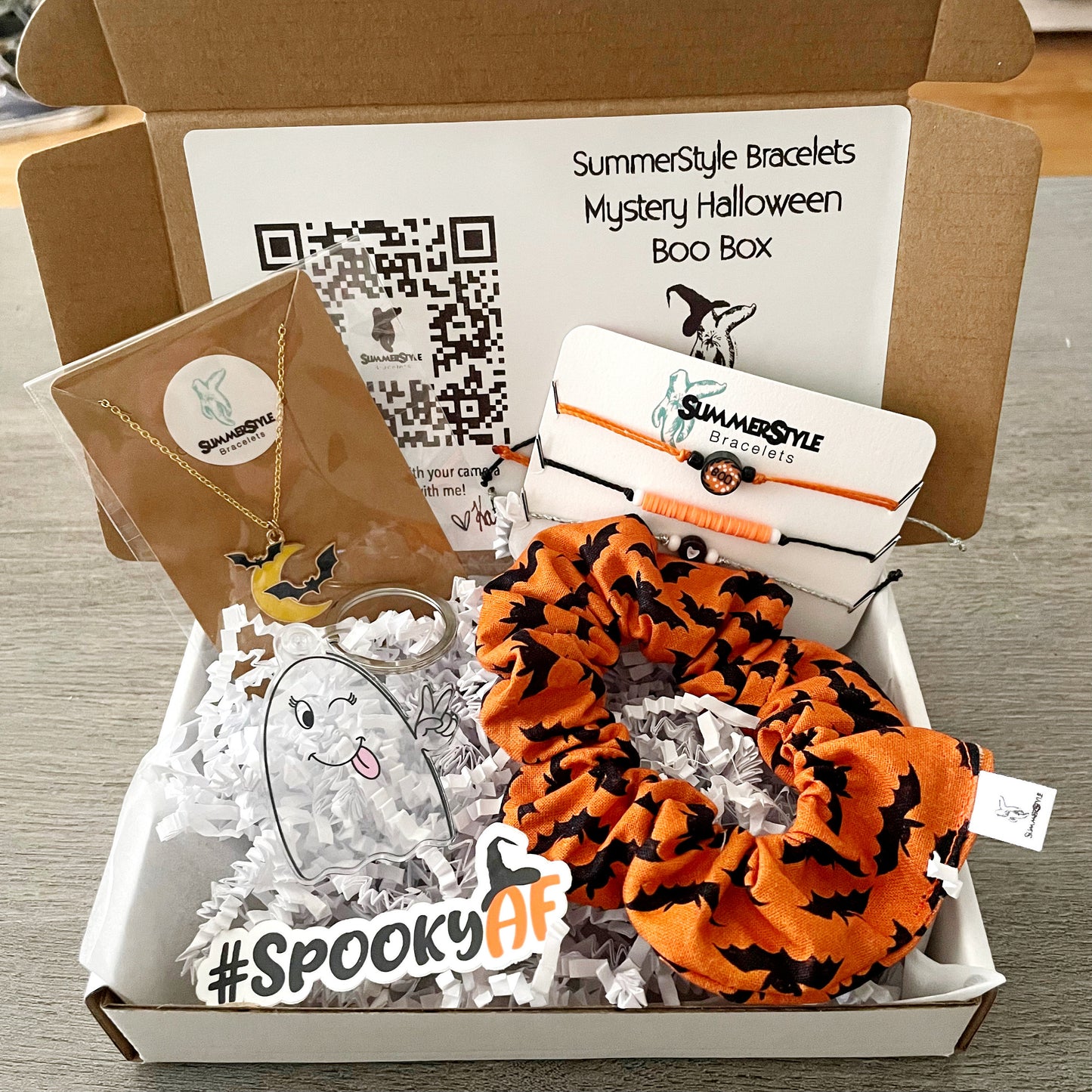 Mystery Halloween Boo Box, Curated Gift Box, Halloween Jewelry, Spooky Mystery Box, Gift Set, Ready to Ship Gift, SummerStyle Bracelets