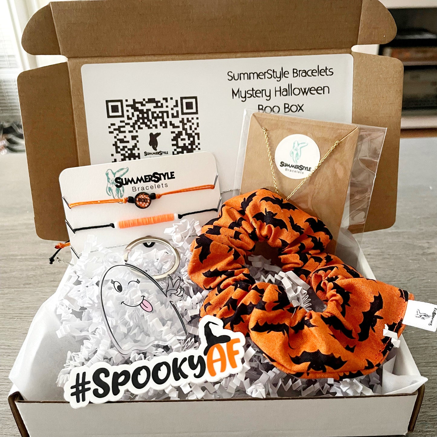 Mystery Halloween Boo Box, Curated Gift Box, Halloween Jewelry, Spooky Mystery Box, Gift Set, Ready to Ship Gift, SummerStyle Bracelets