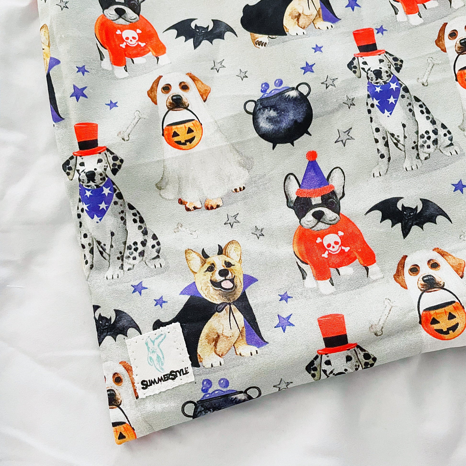 HALLOWEEN Spooky Puppies Reversible Bookish Tote Bag, Reversible Tote, Trick or Treat Bag, Book Tote, SummerStyle Bracelets