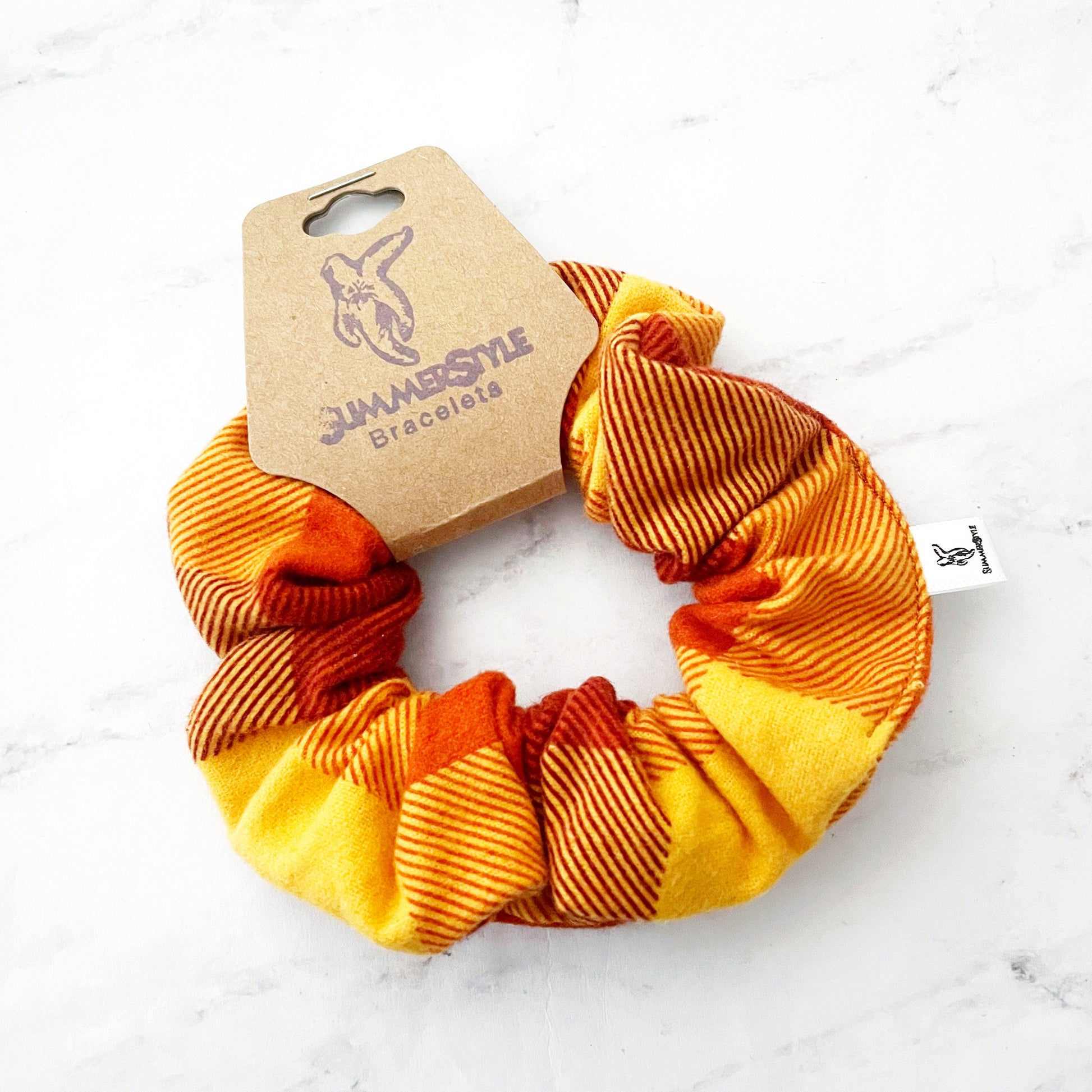 Autumn Plaid Flannel Scrunchie, Fall Accessories, Soft Scrunchie, Fall Flannel, SummerStyle Bracelets