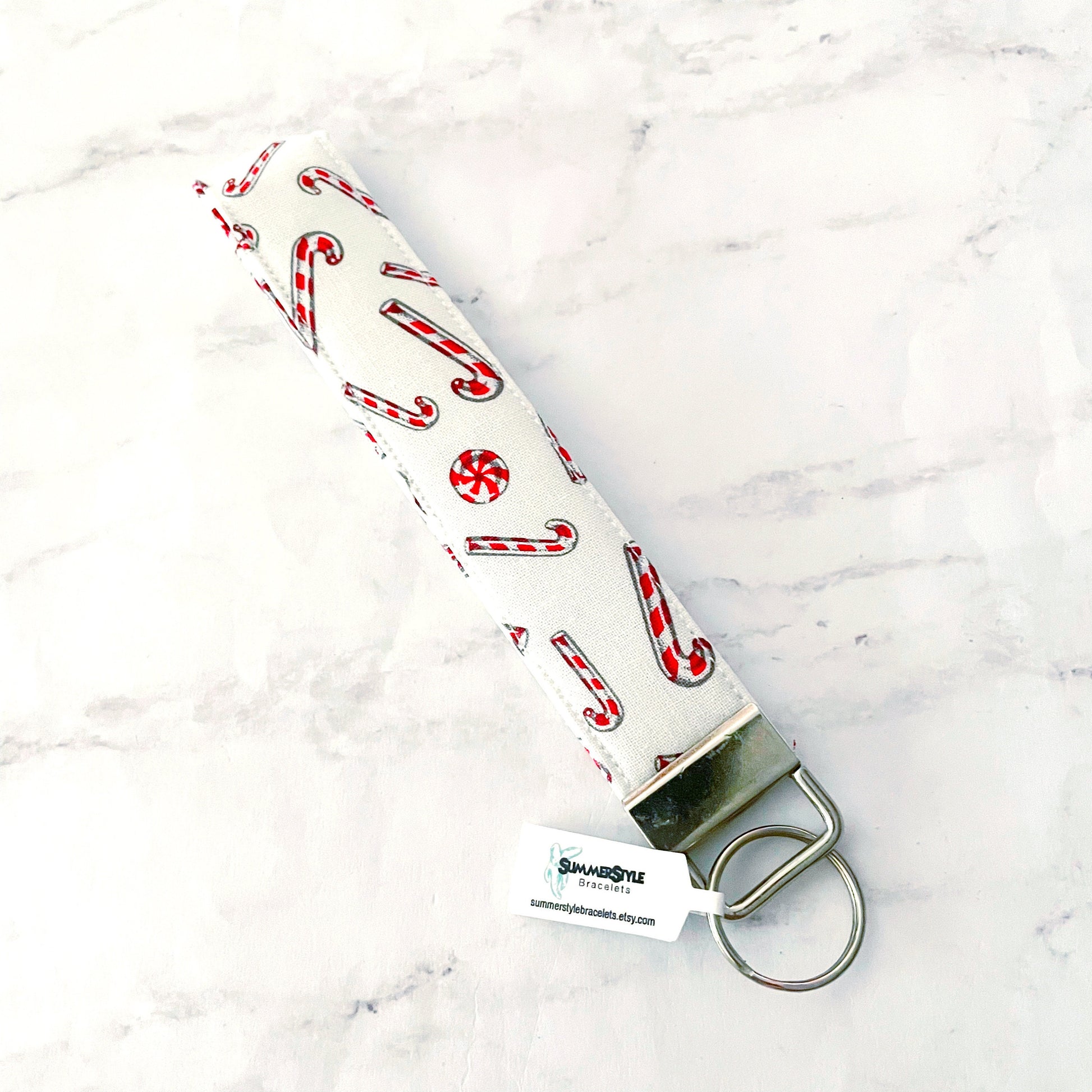 CHRISTMAS Key Fob Wristlets, 6.5in Wristlet Lanyard, Keychain Wristlet, Handmade Lanyard, SummerStyle Bracelets