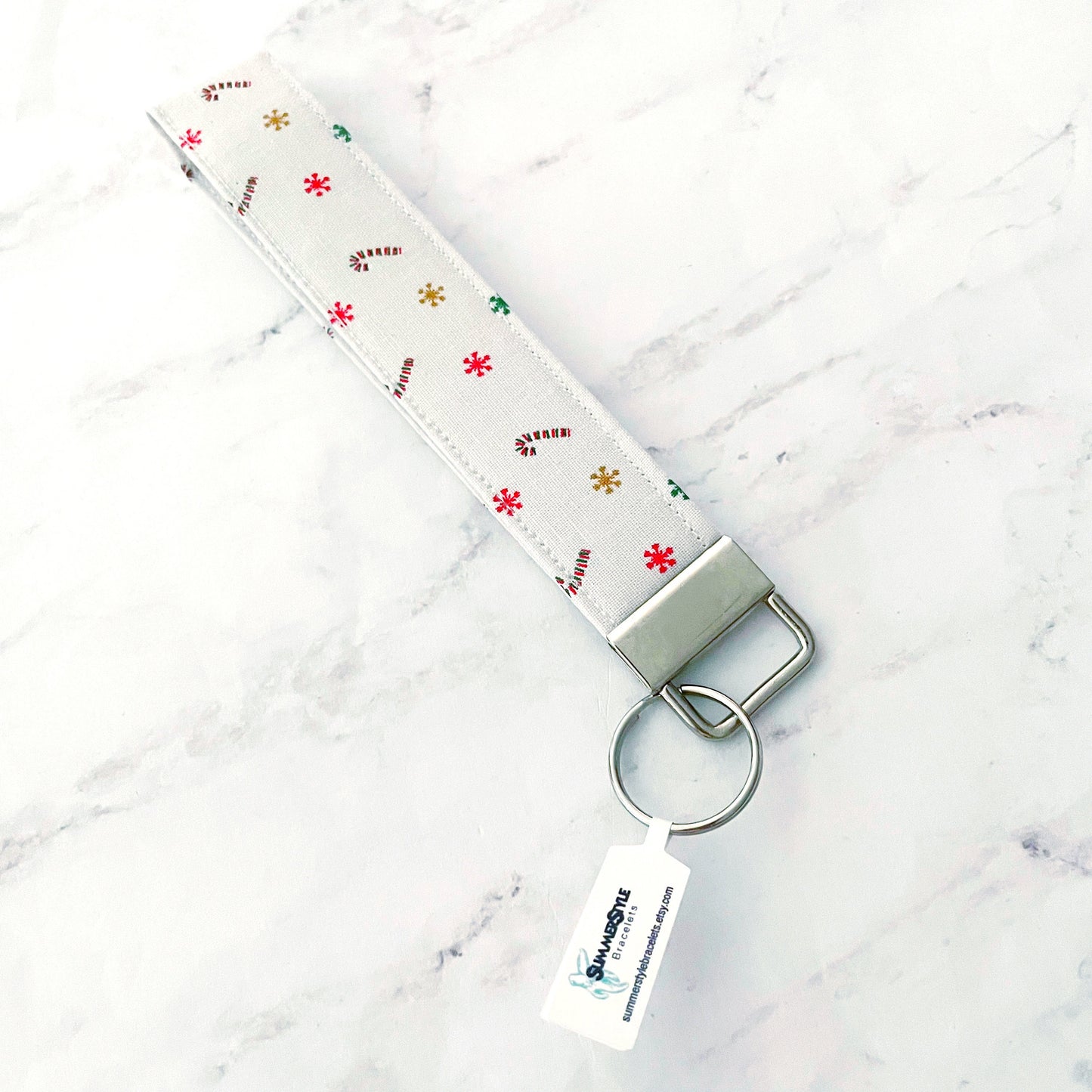 CHRISTMAS Key Fob Wristlets, 6.5in Wristlet Lanyard, Keychain Wristlet, Handmade Lanyard, SummerStyle Bracelets