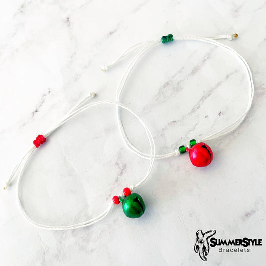 CHRISTMAS Jingle Bell Adjustable Waterproof Bracelet, Holiday Jewelry, Christmas Jewelry, SummerStyle Bracelets