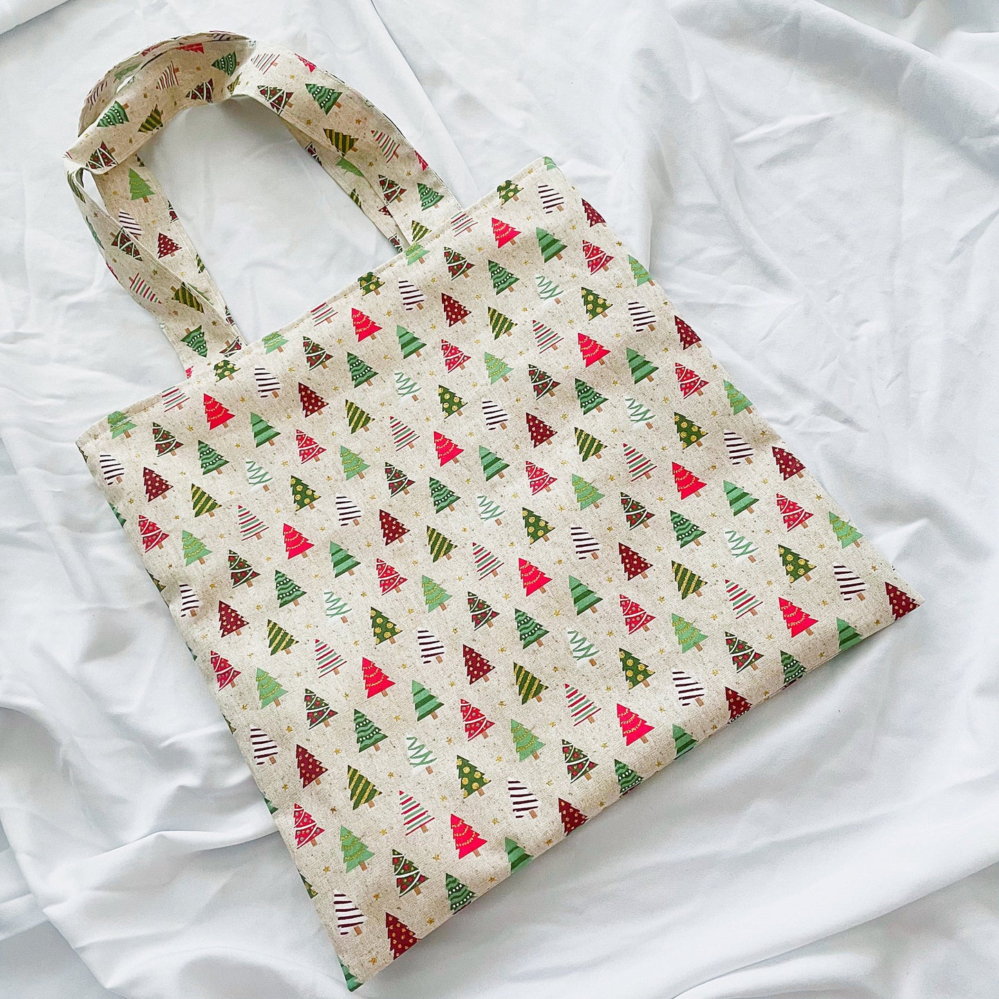 Christmas Tree Reversible Bookish Tote Bag, Reversible Tote, Tablet Bag, Holiday Tote Bag, Book Tote, SummerStyle Bracelets