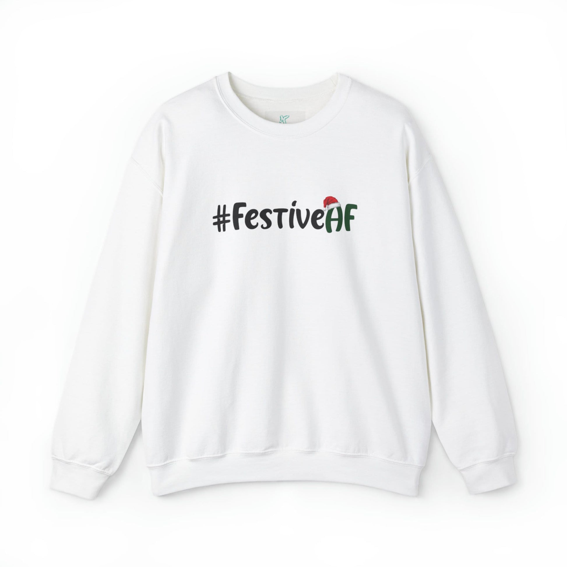 Festive AF Unisex Heavy Blend Crewneck Sweatshirt, Holiday Sweatshirt, Cotton Crewneck, SummerStyle Bracelets