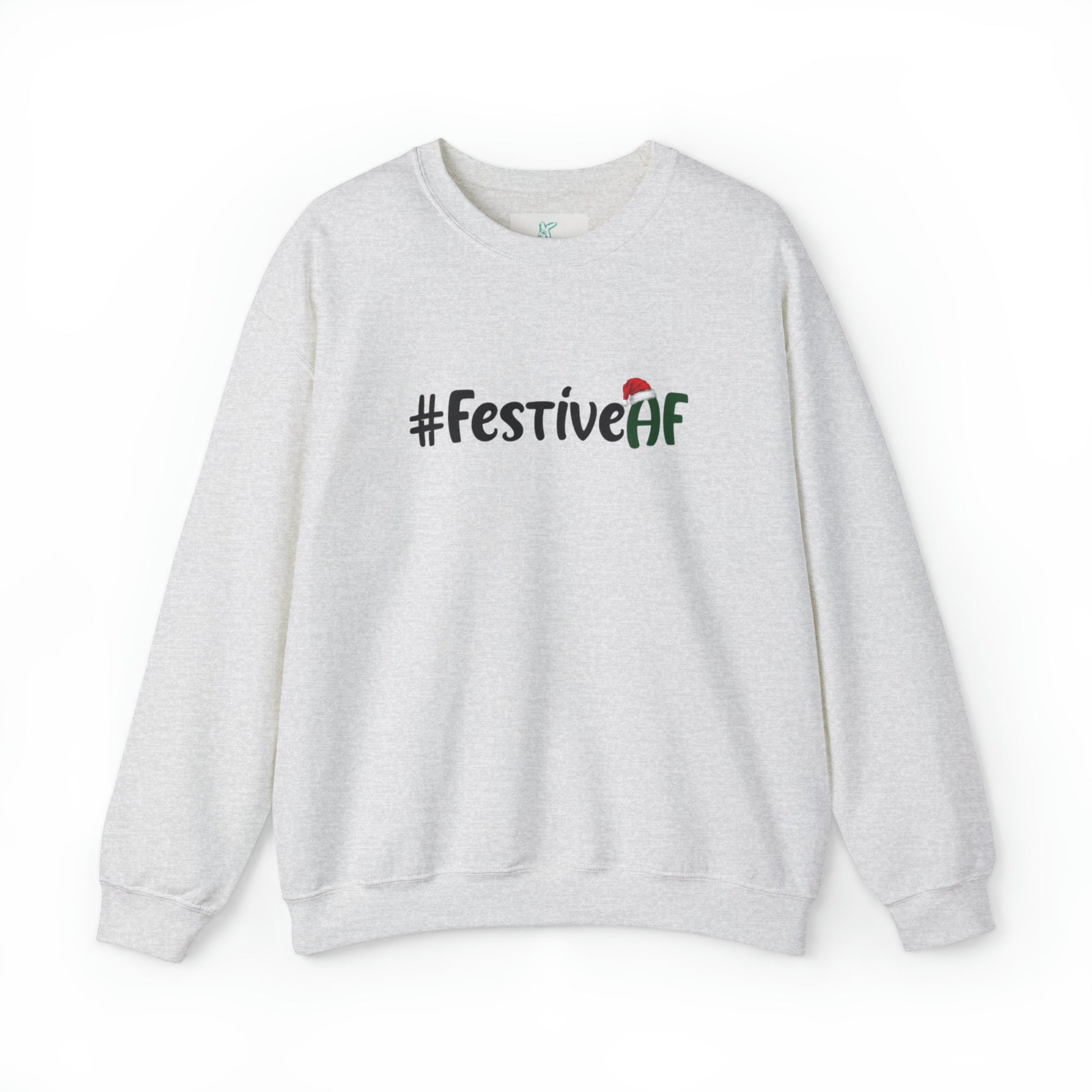 Festive AF Unisex Heavy Blend Crewneck Sweatshirt, Holiday Sweatshirt, Cotton Crewneck, SummerStyle Bracelets