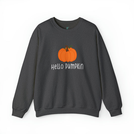 Hello Pumpkin Unisex Heavy Blend Crewneck Sweatshirt, Fall Sweatshirt, Cotton Crewneck, SummerStyle Bracelets