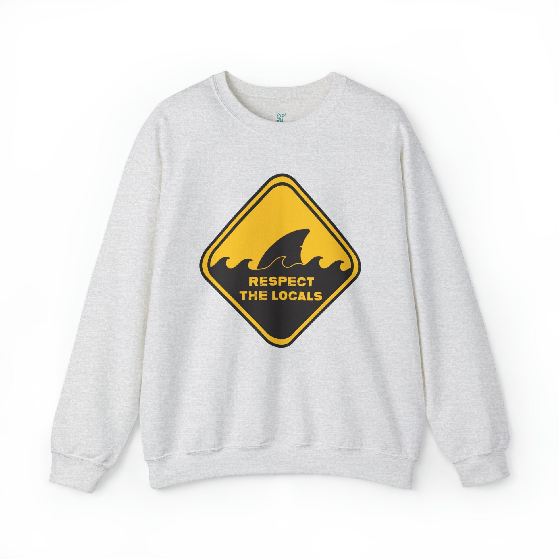 Respect the Locals Unisex Heavy Blend Crewneck Sweatshirt, Shark Sweatshirt, Cotton Crewneck, SummerStyle Bracelets