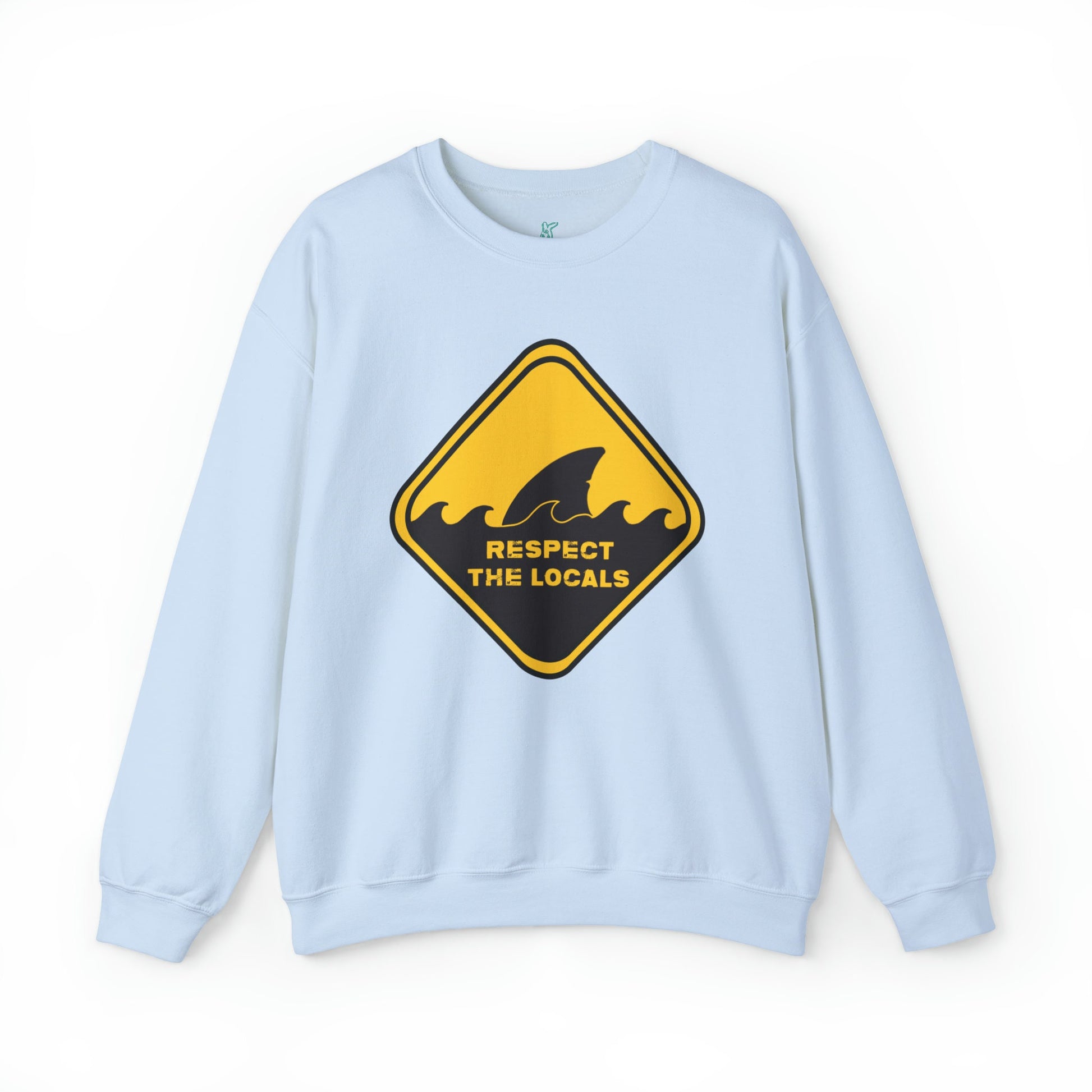 Respect the Locals Unisex Heavy Blend Crewneck Sweatshirt, Shark Sweatshirt, Cotton Crewneck, SummerStyle Bracelets