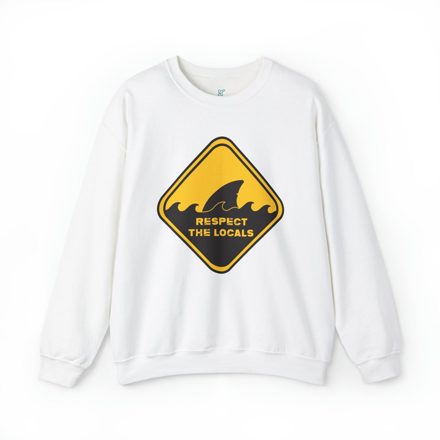 Respect the Locals Unisex Heavy Blend Crewneck Sweatshirt, Shark Sweatshirt, Cotton Crewneck, SummerStyle Bracelets