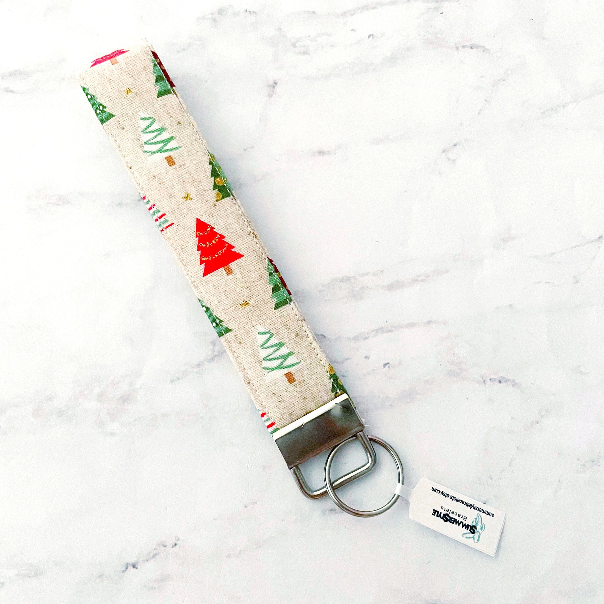 CHRISTMAS Key Fob Wristlets, 6.5in Wristlet Lanyard, Keychain Wristlet, Handmade Lanyard, SummerStyle Bracelets