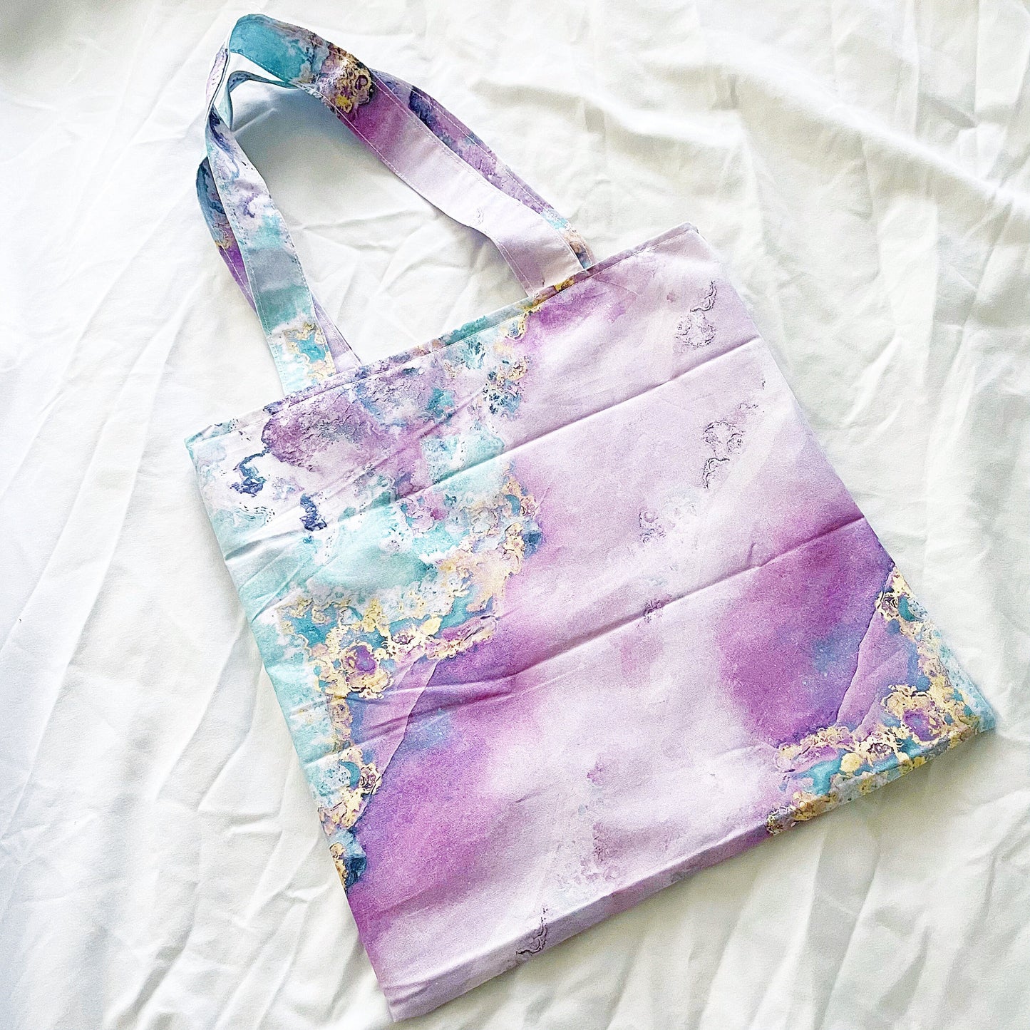 Lavender Geode Reversible Bookish Tote Bag, Reversible Tote, Tablet Bag, Book Tote, SummerStyle Bracelets