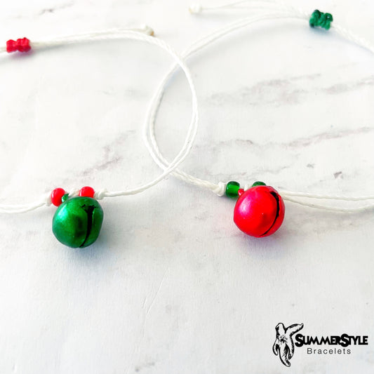 CHRISTMAS Jingle Bell Adjustable Waterproof Bracelet, Holiday Jewelry, Christmas Jewelry, SummerStyle Bracelets