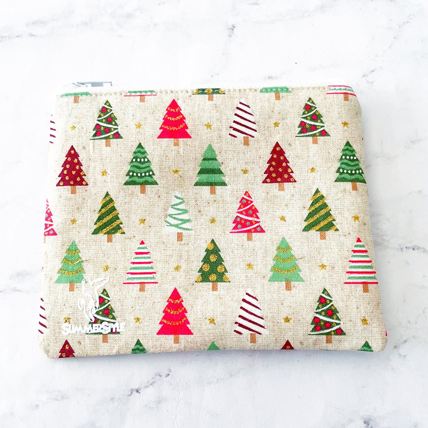 CHRISTMAS Tree Zipper Pouch, Small Travel Bag, Zipper Coin Pouch, Toiletries Pouch, SummerStyle Bracelets