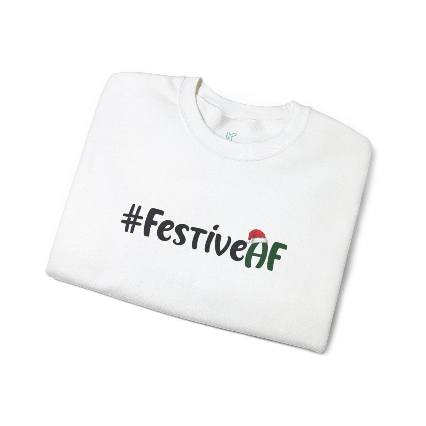 Festive AF Unisex Heavy Blend Crewneck Sweatshirt, Holiday Sweatshirt, Cotton Crewneck, SummerStyle Bracelets