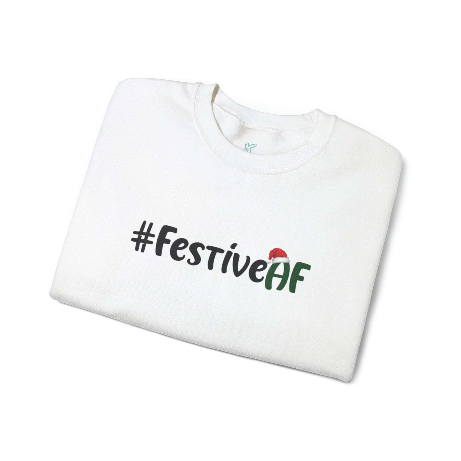 Festive AF Unisex Heavy Blend Crewneck Sweatshirt, Holiday Sweatshirt, Cotton Crewneck, SummerStyle Bracelets