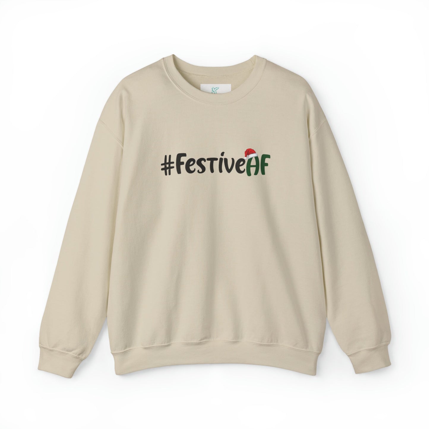Festive AF Unisex Heavy Blend Crewneck Sweatshirt, Holiday Sweatshirt, Cotton Crewneck, SummerStyle Bracelets