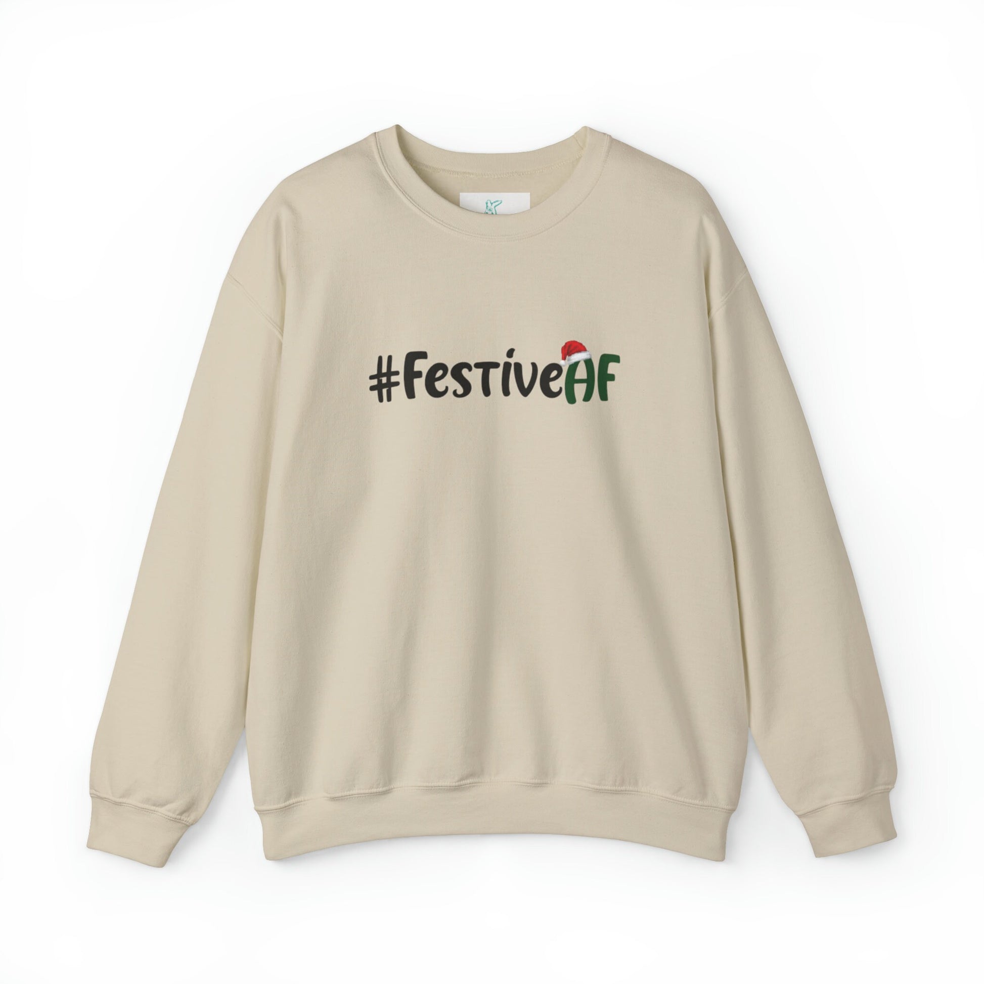 Festive AF Unisex Heavy Blend Crewneck Sweatshirt, Holiday Sweatshirt, Cotton Crewneck, SummerStyle Bracelets