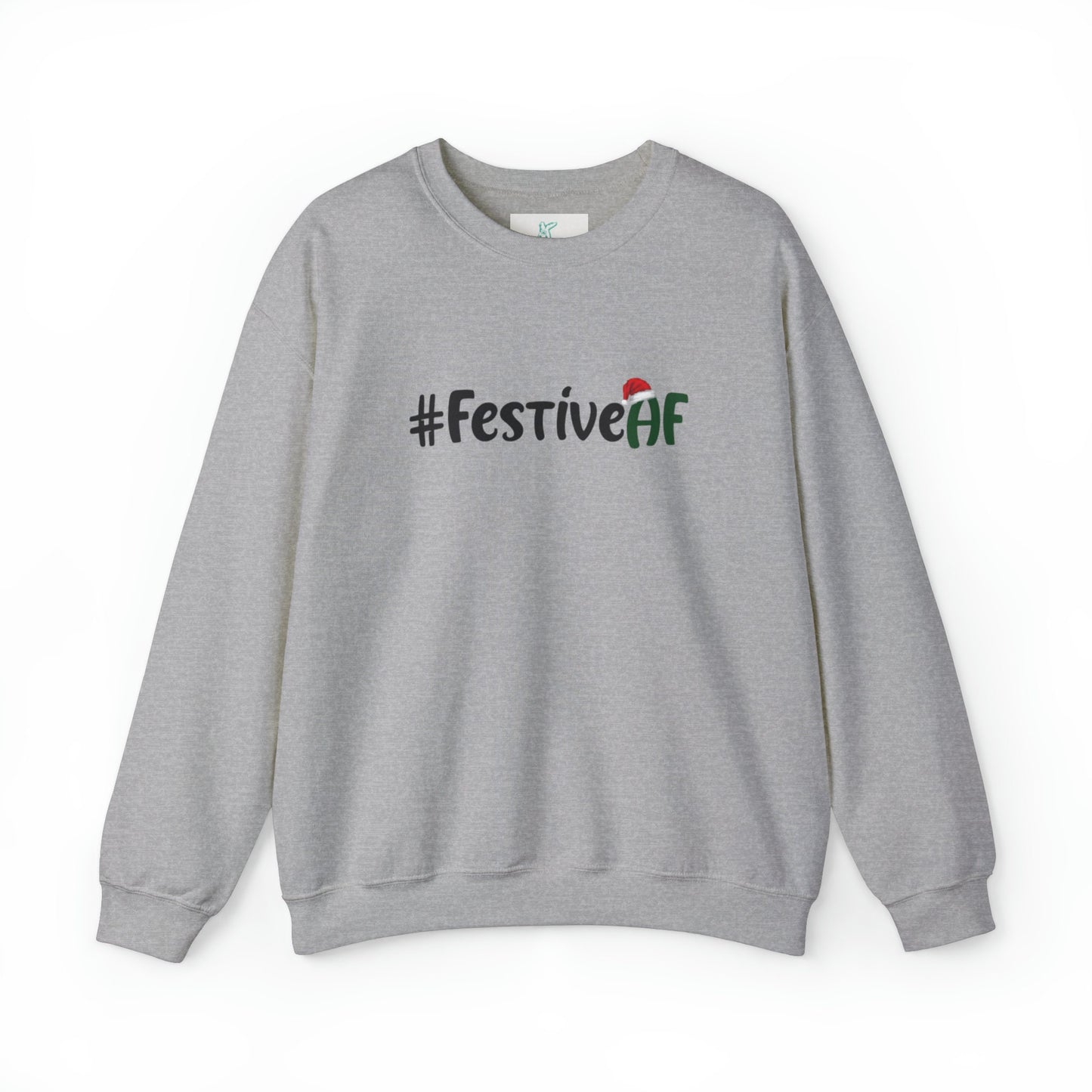 Festive AF Unisex Heavy Blend Crewneck Sweatshirt, Holiday Sweatshirt, Cotton Crewneck, SummerStyle Bracelets