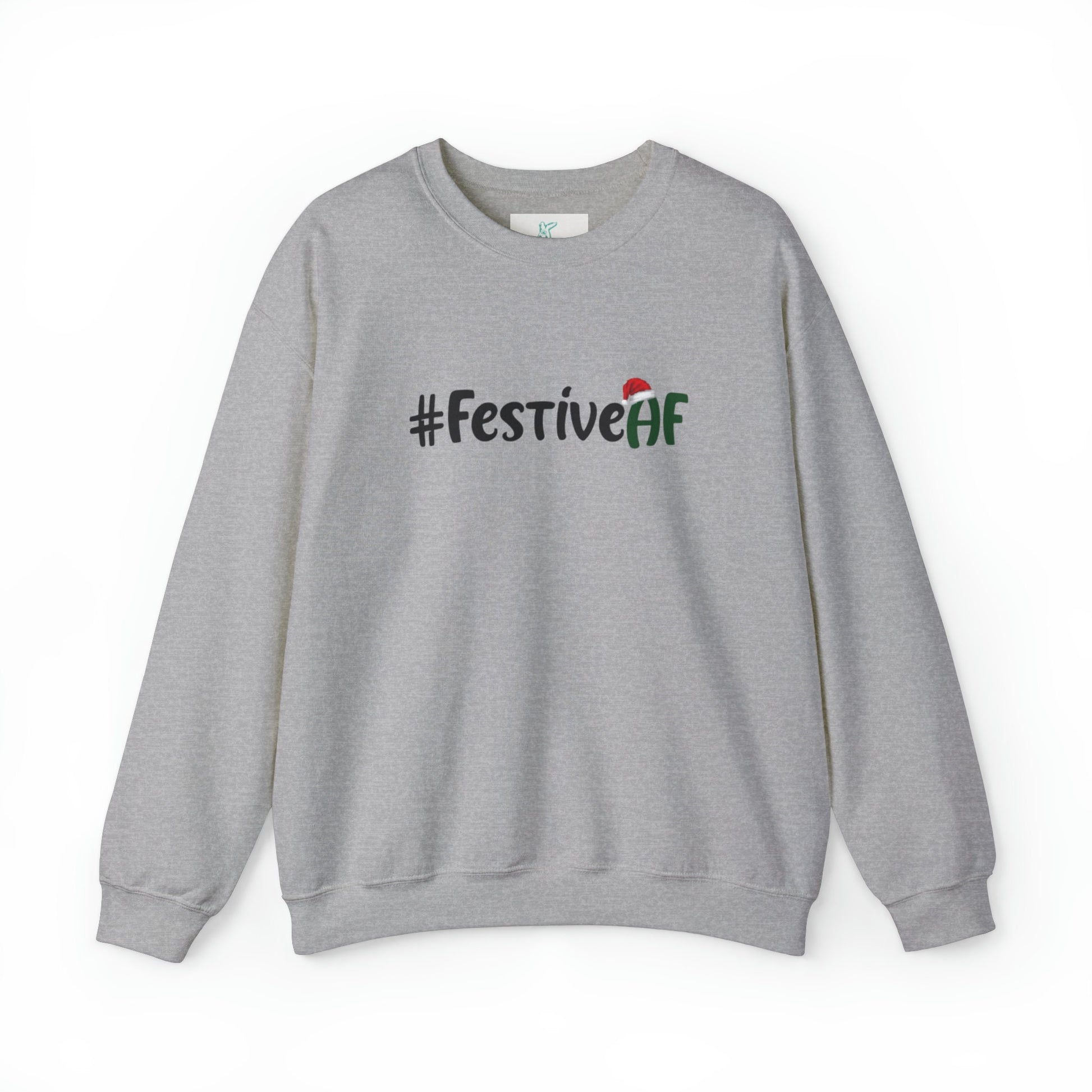 Festive AF Unisex Heavy Blend Crewneck Sweatshirt, Holiday Sweatshirt, Cotton Crewneck, SummerStyle Bracelets