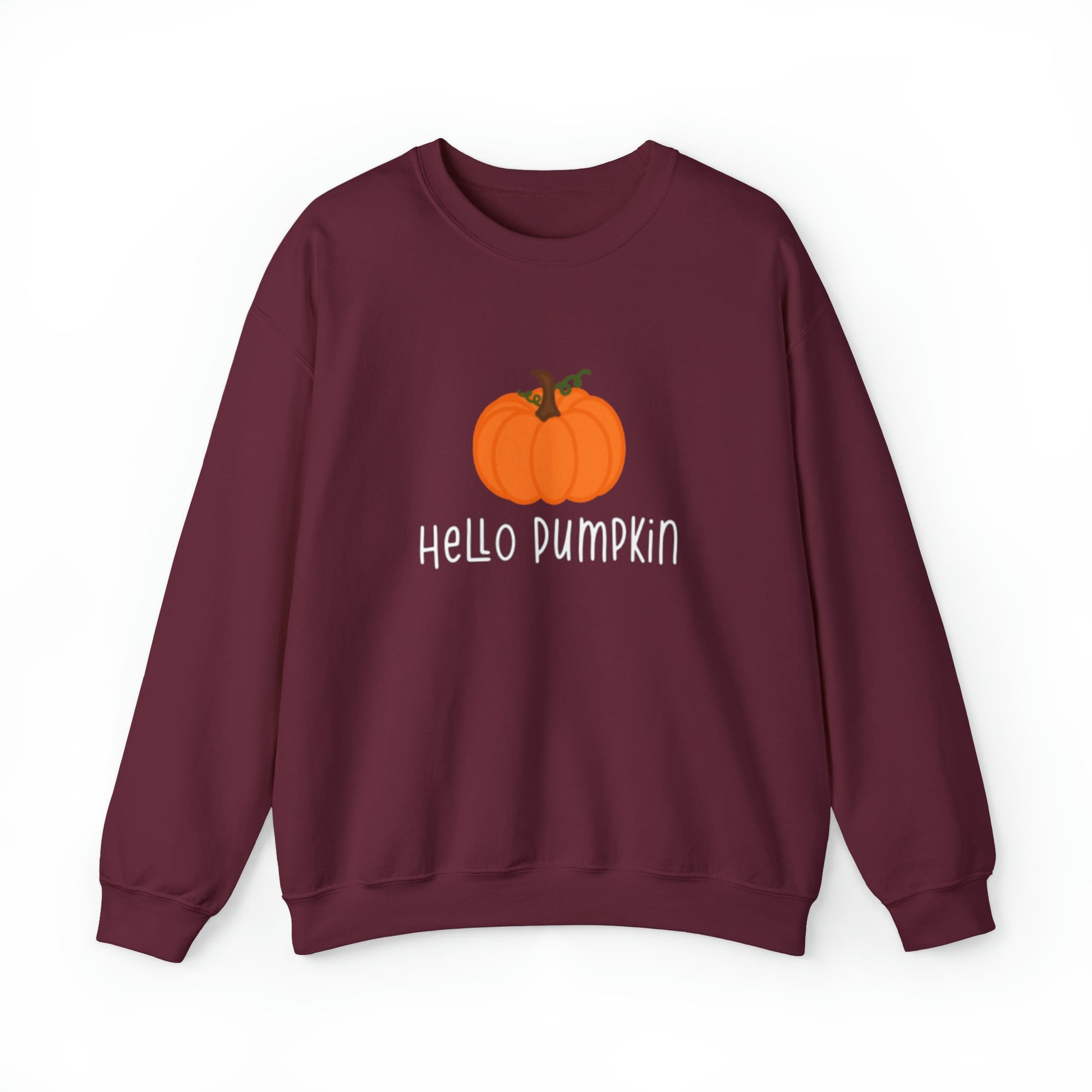Hello Pumpkin Unisex Heavy Blend Crewneck Sweatshirt, Fall Sweatshirt, Cotton Crewneck, SummerStyle Bracelets