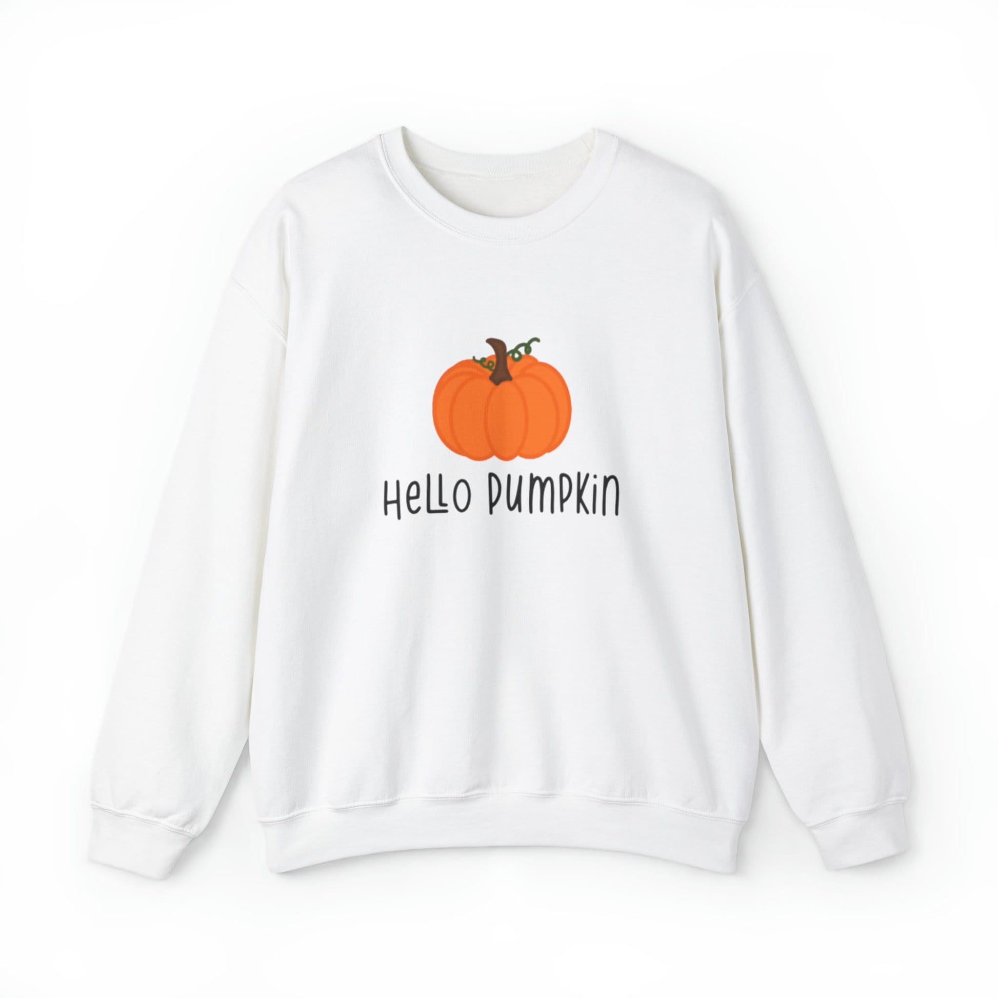 Hello Pumpkin Unisex Heavy Blend Crewneck Sweatshirt, Fall Sweatshirt, Cotton Crewneck, SummerStyle Bracelets