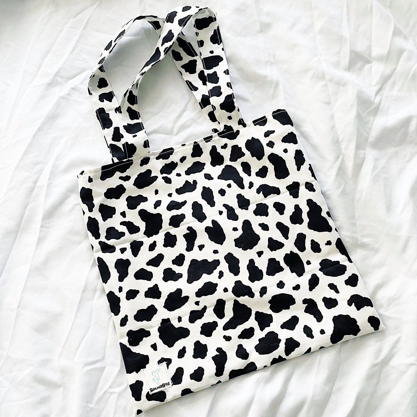 Cow Print Reversible Bookish Tote Bag, Reversible Tote, Tablet Bag, Book Tote, SummerStyle Bracelets