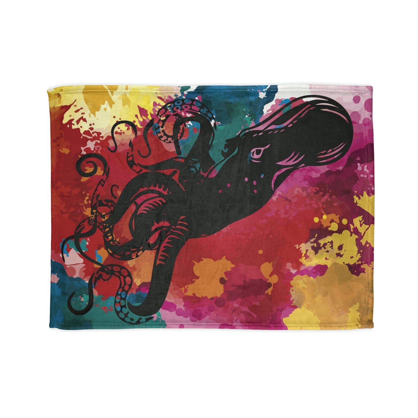 Watercolor Octopus Soft Polyester Blanket, Cozy Throw Blanket, Octopus Blanket, SummerStyle Bracelets