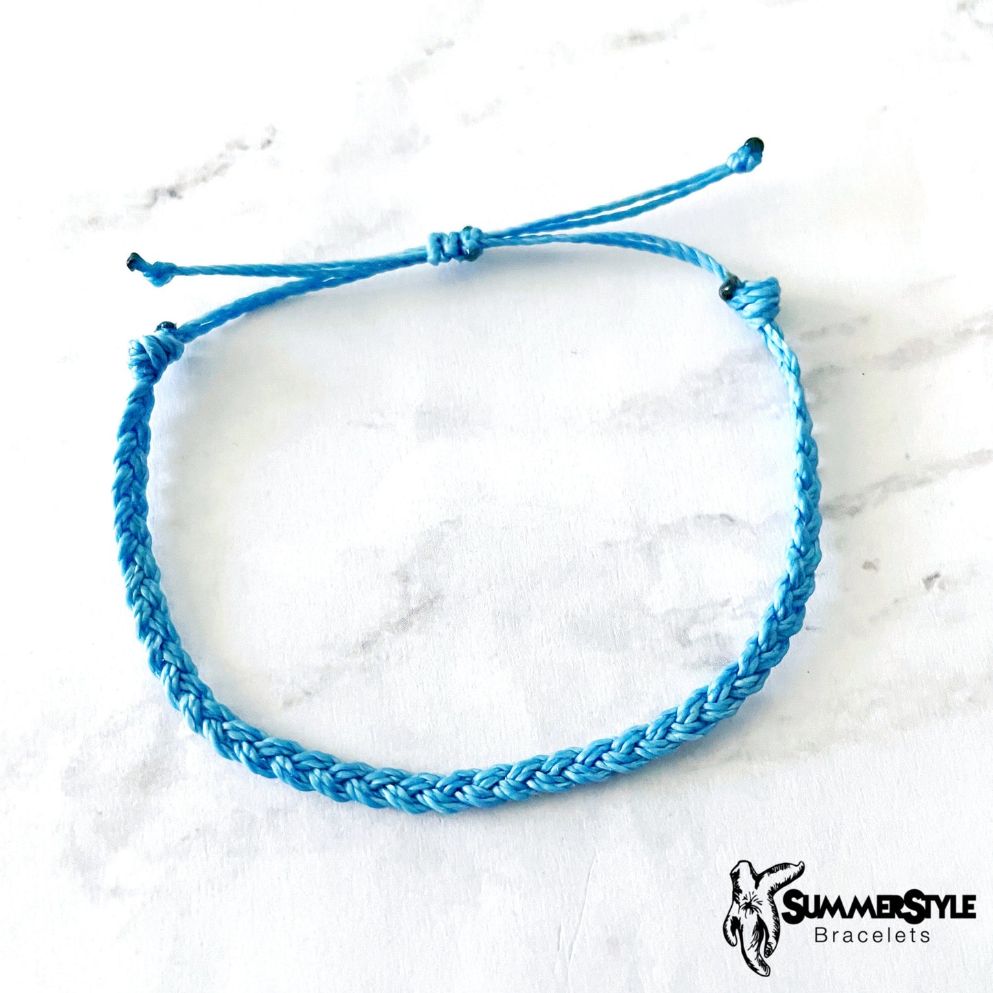 Baby Blue Peace Sign Bracelet Set, Seed Bead Bracelet, Braided Bracelet, Hippie Jewelry, SummerStyle Bracelets